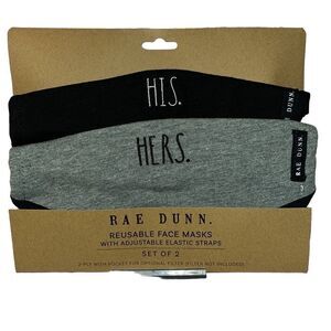 Rae Dunn Reusable Face Masks- Set of 2
